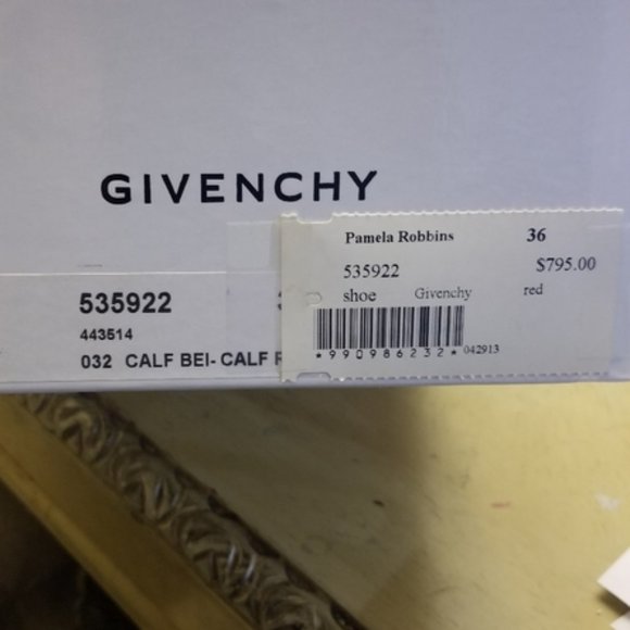 NWB GIVENCHY AUTHENTIC red and tan Leather Sandals womens size 6 - Picture 8 of 10